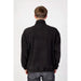 Man wearing Tommy Hilfiger Jeans Men Sweatshirts Black Turtleneck Fleece Jacket back view