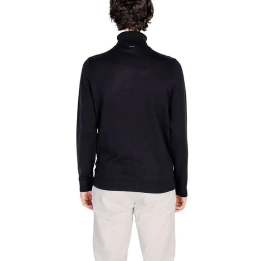 Black turtleneck sweater back view from Antony Morato Men Knitwear collection