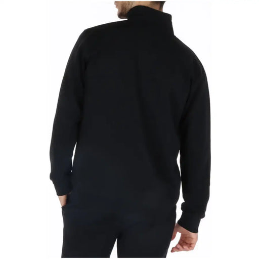 Black turtleneck sweater back view from U.S. Sweatshirts Collection for stylish layering