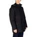 Black winter parka with a hood and button closures from Boss - Boss Men Jacket