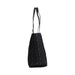 Black woven tote bag with geometric pattern and long handles from Armani Exchange Women Bag