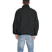 Black zip-up jacket worn by a person from behind, Tommy Hilfiger Men Jacket