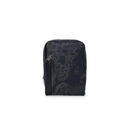 Black zippered pouch with subtle map pattern design for Alviero Martini Prima Classe bag