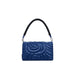 Blue leather handbag with floral texture from Desigual Women’s Bag collection