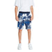 Blue and white tie-dye Armani Exchange men’s shorts with elastic waistband in Cotton-Lycra blend