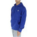 Bright blue Adidas hoodie with white logo on the chest - Adidas Men Sweatshirts