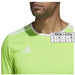 Bright green Adidas Men T-Shirt with white trim and logo displayed in a product listing