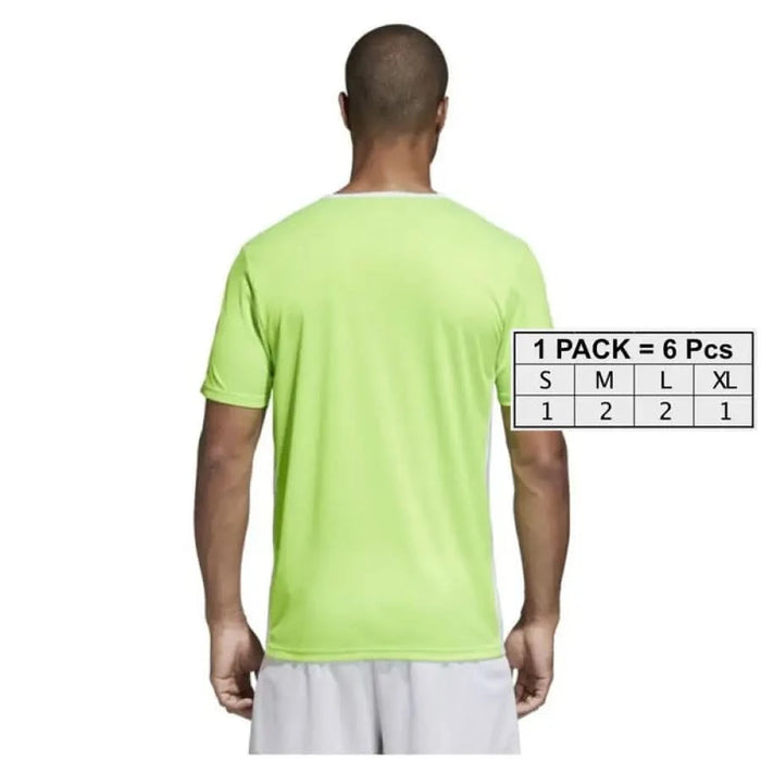 Adidas Men T-Shirt bright lime green worn by person viewed from behind