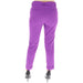 Bright purple tailored trousers with cuffed hems and belt loops from Sol Wears Women