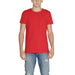 Bright red Tommy Hilfiger Men T-Shirt with small logo on chest