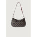 Brown patterned handbag with a thin shoulder strap from Guess Women Bag collection