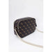 Brown patterned Guess Women Bag with silver chain strap for stylish accessories