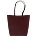 Burgundy leather tote bag with dark handles by Michael Kors for women