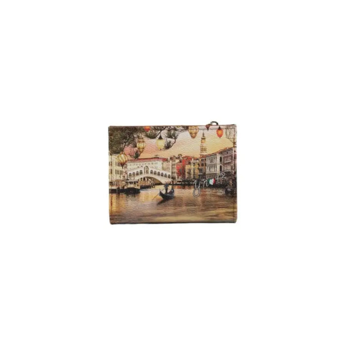 Canvas print of a romantic Venetian canal with gondolas and Rialto Bridge on Y Not? wallet