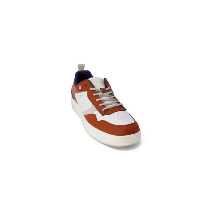 Casual Calvin Klein Jeans Men Sneakers featuring white, brown, and navy color blocks