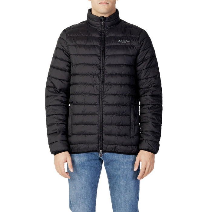 Aquascutum Schwarze Herren-Rollkragenjacke mit Fronttaschen