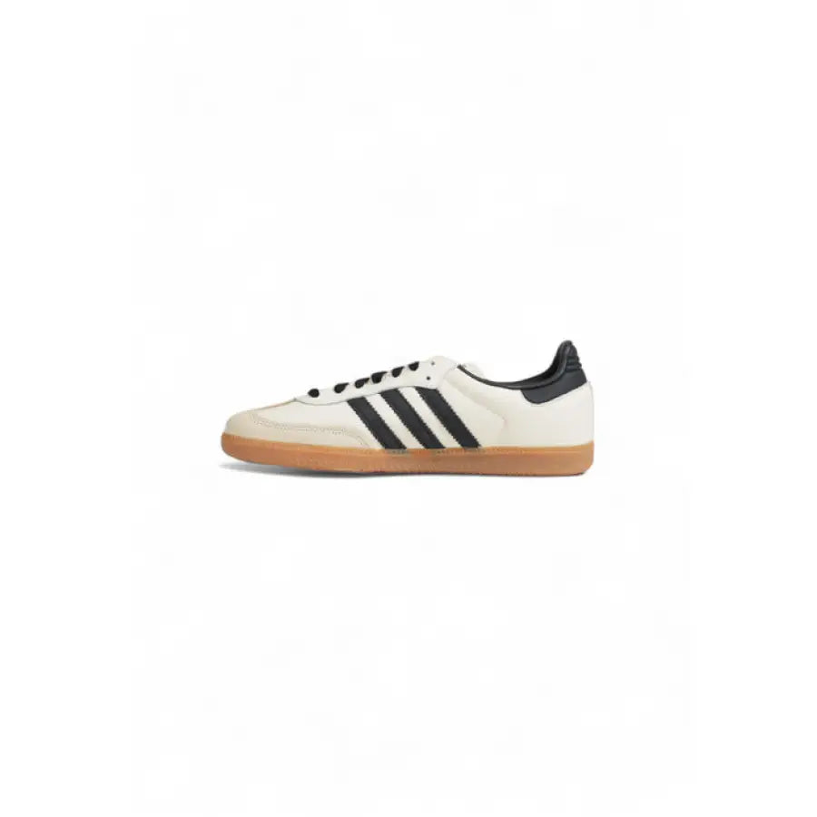 Adidas Women Sneakers - Classic Adidas Samba with white upper, black stripes, and gum sole