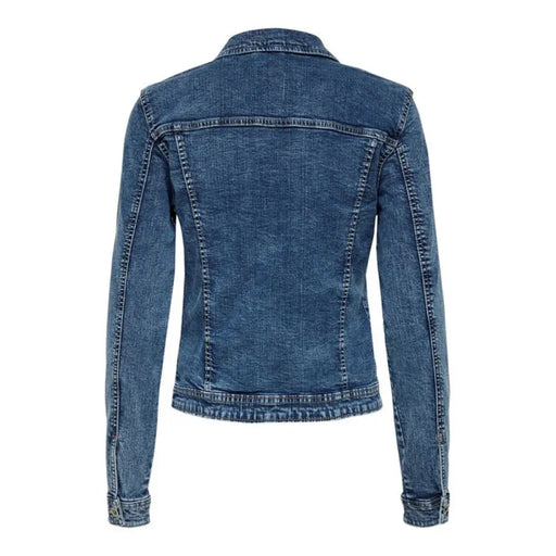 Classic blue denim jacket with button closures and seamed detailing by Only Women Blazer