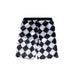 Minimal men shorts in black and white checkered pattern for spring summer