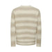 Cream-colored knit sweater with horizontal stripes from Only & Sons Men Knitwear