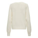 Cream-colored knit sweater with long sleeves and round neckline from Only Women Cardigan