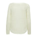 Cream-colored knit sweater with rounded neckline and long sleeves from Only Women Knitwear