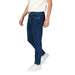 Dark blue Calvin Klein men’s jeans with a classic straight-leg cut and zip closure