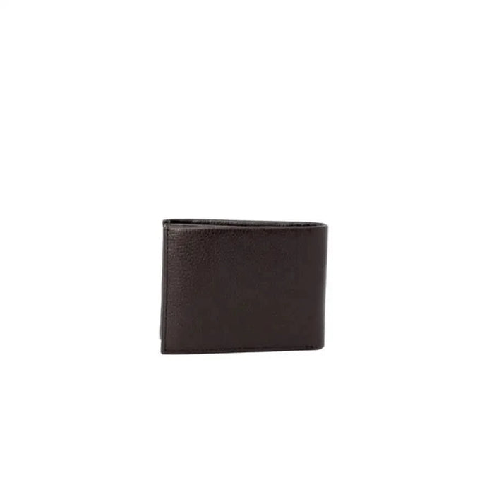 Calvin Klein dark brown leather bifold men’s wallet on display