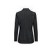 Dark gray pinstriped blazer with long sleeves and notched lapel from Only Women