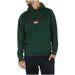 Dark green hooded sweatshirt with American flag detail for US Golf Club men’s fashion