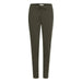 Dark green slim-fit sweatpants with drawstring waist - Ichi Women Trousers