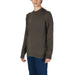 Dark olive green long-sleeved crewneck sweater from Gas Men’s Knitwear collection