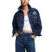 Denim jacket featuring Mickey Mouse logo patch, part of Desigual Women Jacket collection