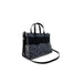 Designer handbag featuring monogram pattern and black accents from Armani Exchange Women Bag