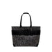 Designer tote bag with text pattern and black trim from Armani Exchange Women Bag