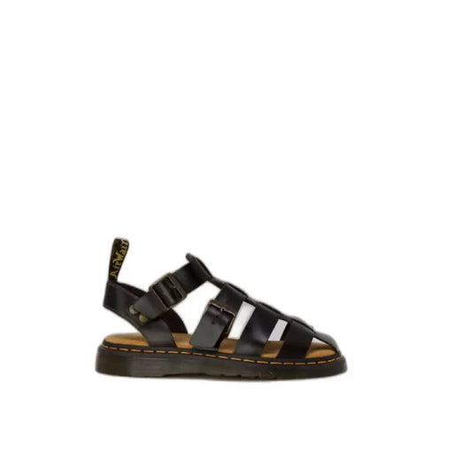 Dr. Martens black leather sandals showcasing urban city style fashion