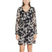 Floral print wrap dress with long sleeves and v-neckline by Jacqueline De Yong