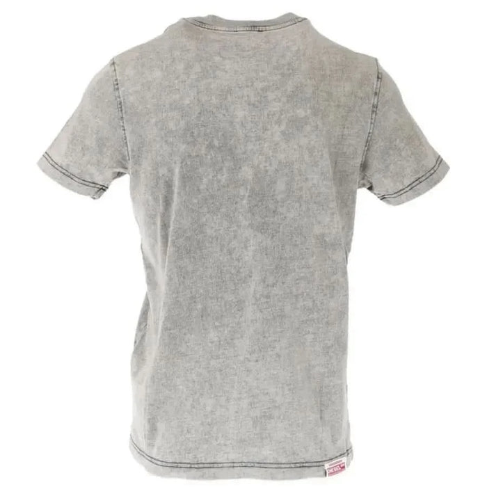 Gray acid-washed short-sleeved Diesel Men T-Shirt for a trendy and casual look