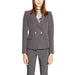 Gray double-breasted blazer with metallic buttons from Rinascimento for women