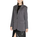 Gray oversized blazer with single button closure and flap pockets from Only Women Blazer