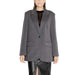 Gray oversized Only Women Blazer featuring a single button closure and flap pockets