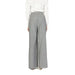 Gray pinstriped wide-leg dress pants from Rinascimento Women Trousers collection