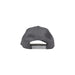 Gray snapback baseball cap viewed from the back, Goorin Bros Grey Wool Baseball Cap for Men