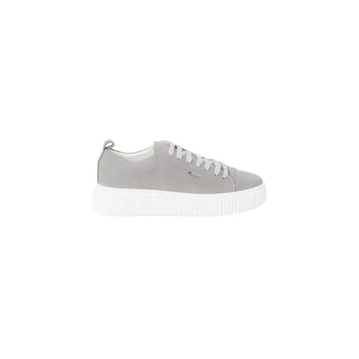 Gray suede Antony Morato men’s sneaker with white laces and thick white sole