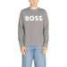 Gray Boss Men sweatshirt with BOSS printed in white letters on the front