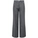 Only Women Trousers: Gray high-waist wide-leg dress pants with pressed creases