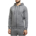 Gray zip-up hoodie sweatshirt with drawstring hood from Under Armour Men’s collection