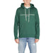 Green Tommy Hilfiger hoodie with white logo text from Tommy Hilfiger Men Sweatshirts