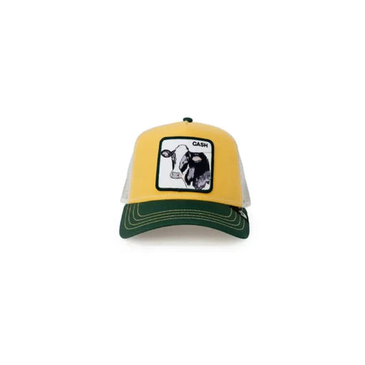 Goorin Bros Men Cap with yellow design and black & white cow image