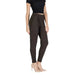 High-waisted brown pleated trousers with nude heels from Ichi Women Trousers collection